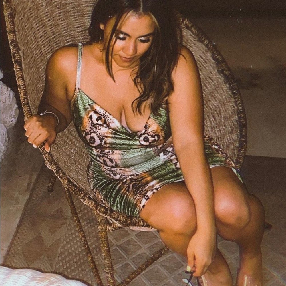 SHEIN Snakelike ruched Dress